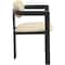 Leisuremod Velo Series Modern Dining Chair in Black Wood with Off White Seat VCBL-51OW - alternate 7