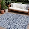 Homeroots 10' X 14' Navy Blue And Ivory Southwestern Washable Indoor Outdoor Area Rug 594183 - alternate 1
