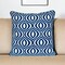 Homeroots 20" X 20" Blue Geometric Cotton Zippered Pillow 529290 - alternate 1