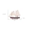 Homeroots 31" Black and White Solid Wood Hand Painted Model Boat Tabletop Sculpture 376348 - alternate 5