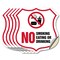 Signmission No Smoking Shield Sign No Smoking Eating, 4 inch X 4 inch, Vinyl Decal, 5PK SHI-D-5PACK-4-400 - alternate 1