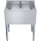Amgood Underbar Sink, 2 bowl, Freestanding, 304 Stainless Steel, 19 in. W x 26 in. L x 10 in. H AMG SINK BAR S2C-101410-NF-Z - alternate 6