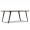 Homeroots 66" Walnut and Gray Wood and Iron Frame Base Dining Table 640694 - alternate 1