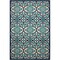 Homeroots 5' X 8' Navy Blue And Ivory Trellis Indoor Outdoor Area Rug 546669 - alternate 6