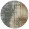 Homeroots 8' Beige Brown And Gray Round Abstract Washable Indoor Outdoor Area Rug 587316 - alternate 5