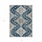 Homeroots 8' X 10' Navy Blue Beige And Ivory Medallion Washable Indoor Outdoor Area Rug 589011 - alternate 6