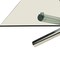 Homeroots 60" Clear and Silver Glass and Metal Cross Leg Base Square Dining Table 555142 - alternate 3
