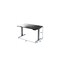 Homeroots 48" Adjustable Black and Gray Stainless Steel Computer Desk 397734 - alternate 6