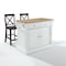 Crosley Oxford Kitchen Island W/X-Back Stools KF300063WH - alternate 1