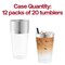 Smarty Had A Party 12 oz. Clear with Metallic Silver Rim Round Tumblers (240 Cups), 240PK 512S-CASE - alternate 5