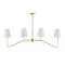 Jonathan Y Signe 47.5" 4-Light Classic Minimalist Iron Linear LED Pendant, Gold Painting JYL7913A - alternate 7