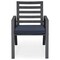 Leisuremod Chelsea Modern Patio Dining Armchair in Aluminum with Removable Cushions, Charcoal Blue CC20BL-CBU - alternate 6