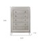 Homeroots Champagne Toned Chest With Tapered Acrylic Legs And 5 Drawers 384034 - alternate 5