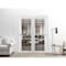 Sartodoors Sliding Closet Bypass Doors with Clear Glass, Lucia 2266 White Silk and Aluminum Strips, Sturdy Ra LUCIA2266DBD-WS-72 x 96 (2* 36x96) - alternate 4
