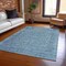 Homeroots 9' X 12' Blue And Beige Abstract Washable Indoor Outdoor Area Rug 616002 - alternate 5