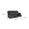 Homeroots 80" Dark Gray Fabric Reclining USB Sofa With Toss Pillow 559215 - alternate 3