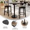 Flash Furniture Commercial 31.25" Black Faux Marble HPL Tabletop with Black Bar Height RD Base ST-RD31-BKMAR-TR18B-GG - alternate 5