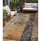 Homeroots 5' X 8' Copper And Black Abstract Washable Indoor Outdoor Area Rug 606069 - alternate 1