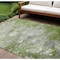 Homeroots 9' X 12' Olive Green And Gray Abstract Washable Indoor Outdoor Area Rug 582174 - alternate 1