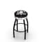 Holland Bar Stool Co 25" Blk Wrinkle Anaheim Ducks Swivel Bar Stool, Chrome Ring L8B3C25AnaDks - alternate 1
