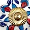 Homeroots Set of Six Blue Red And White Floral Knob Ceramic Drawer Pull Knobs, 6PK 635765 - alternate 4