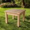 Homeroots 20" Natural Square Solid Wood Outdoor Side Table 554930 - alternate 1