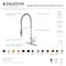 Kingston Brass Single-Handle Deck-Mount Pre-Rinse Kitchen Faucet, Matte Black/Brushed Brass LS877CTLMBBB - alternate 6