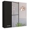 Homeroots 24" Black Wood Floating Single Door Bathroom Vanity And Medicine Cabinet With Mirror 543582 - alternate 1