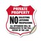 Signmission Private Property Shield Sign No Soliciti, 18 Inch X 18 Inch, Vinyl Decal SHI-D-18-451 - alternate 1