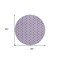 Homeroots 8' Purple And Ivory Round Ogee Washable Indoor Outdoor Area Rug 601598 - alternate 6