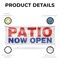 Signmission Patio Now Open, 18 Inch x 48 Inch, Vinyl Banner B-30780 - alternate 5