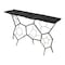 Homeroots 51" Black Stone Abstract Console Table 488856 - alternate 4