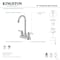 Kingston Brass Double-Handle 4" Centerset High-Arc Bar Faucet, Polished Chrome FB8491NDL - alternate 2