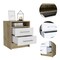Homeroots 20" Wood Two Drawer Nightstand 477916 - alternate 2