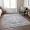 Homeroots 3' X 5' Blue And Ivory Oriental Washable Indoor Outdoor Area Rug 605103 - alternate 4