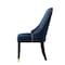 Homeroots Set of Two Tufted Navy Blue and Espresso Upholstered Velvet Dining Side Chairs 543539 - alternate 7