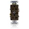Leviton Duplex Straight Blade Receptacle, 5-20R, 20 A, 125V AC, 2 Pole, 3 Wire, Flush Mount, Grounded 5352 - alternate 1