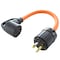 Ac Works 1.5FT L14-30P 30A 4-Prong Locking Plug to 30A RV Generator Adapter RVL1430TT-018 - alternate 1