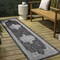 Jonathan Y Arden Vintage Casual Medallion Dark Gray/Cream 2 ft. x 8 ft. Indoor/Outdoor Runner Rug SMB300A-28 - alternate 1