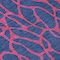 Homeroots 8' Navy Blue And Dark Pink Round Geometric Washable Indoor Outdoor Area Rug 599222 - alternate 6