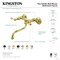 Kingston Brass Double-Handle Wall Mount Bathroom Faucet, Matte Black KS316MB - alternate 4