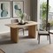 Homeroots 79" Natural Wood Double Pedestal Base Dining Table 721133 - alternate 6