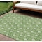 Homeroots 8' X 10' Green And Light Green Geometric Washable Indoor Outdoor Area Rug 596024 - alternate 1
