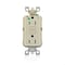 Leviton AFCI Receptacle 15A HG/TR Ivory AFTR1-HGI - alternate 1