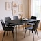 Homeroots 71" Black Sintered Stone and Steel Dining Table 543566 - alternate 4