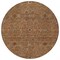 Homeroots 8' Brown Red And Green Round Floral Washable Indoor Outdoor Area Rug 604609 - alternate 6