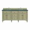 James Martin Vanities Lorelai 72'' D Vanity, Whitewashed Oak w/ Parisien Bleu Silestone Top w/FreePower Wireless Charger 424-V72-WWO-FPBL - alternate 1