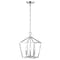 Jonathan Y Ojai 10" 3-Light Iron Classic Modern Pagoda LED Pendant Lantern, Chrome JYL7601C - alternate 5