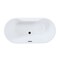 Kingston Brass 67" Acrylic Oval Double Ended Freestanding Tub with Drain, Glossy White/Matte Black VTDE673223C420 - alternate 1