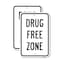 Signmission Drug Free Zone, Heavy-Gauge Aluminum Rust Proof Parking Sign, 18" x 24", A-1824-25233 A-1824-25233 - alternate 1